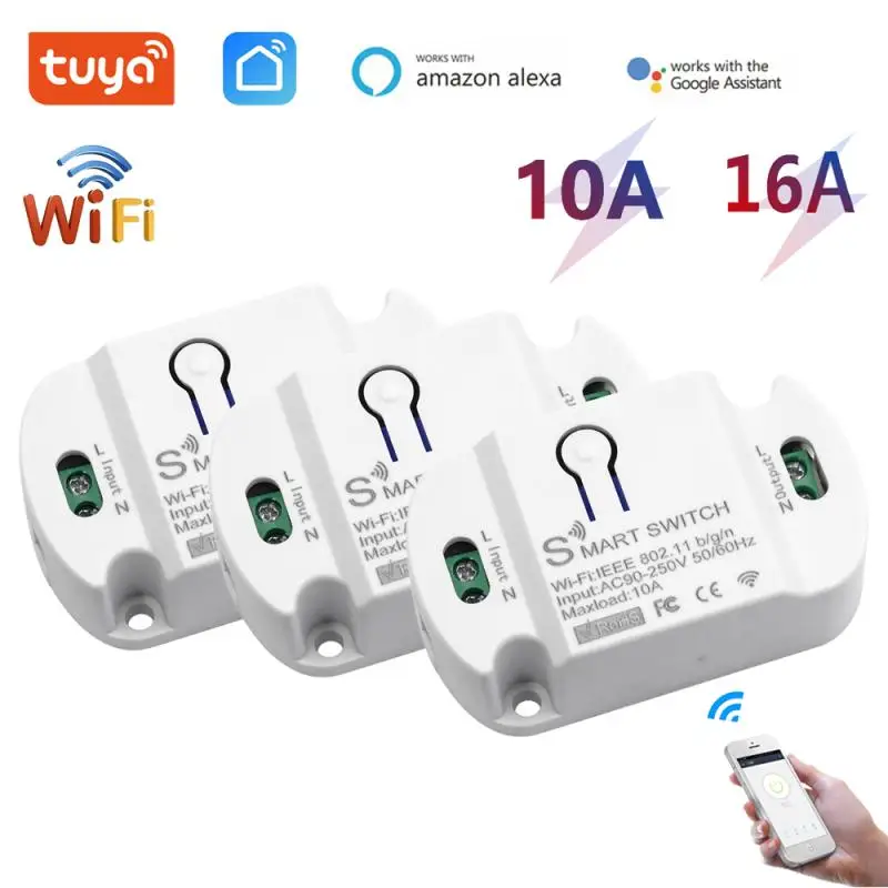 Модуль переключателя Tuya с поддержкой Wi-Fi 16/10 А | Электроника