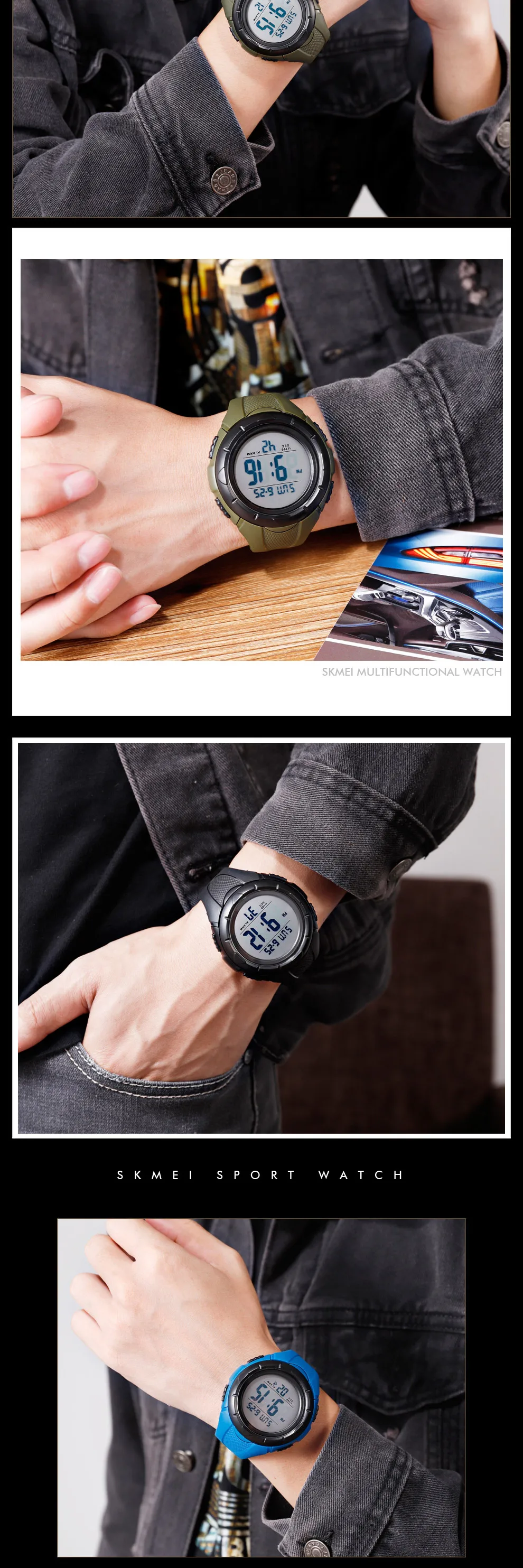 SKMEI новые спортивные часы для мужчин Chrono уличные модные электронные цифровые наручные часы водонепроницаемый светильник дисплей будильник часы montre homme