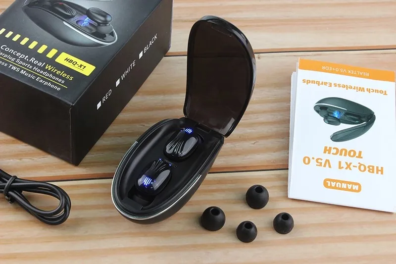X1 True wireless Bluetooth V5.0 EDR наушники-вкладыши 5,0 двусторонние стерео наушники-вкладыши спортивные водонепроницаемые наушники