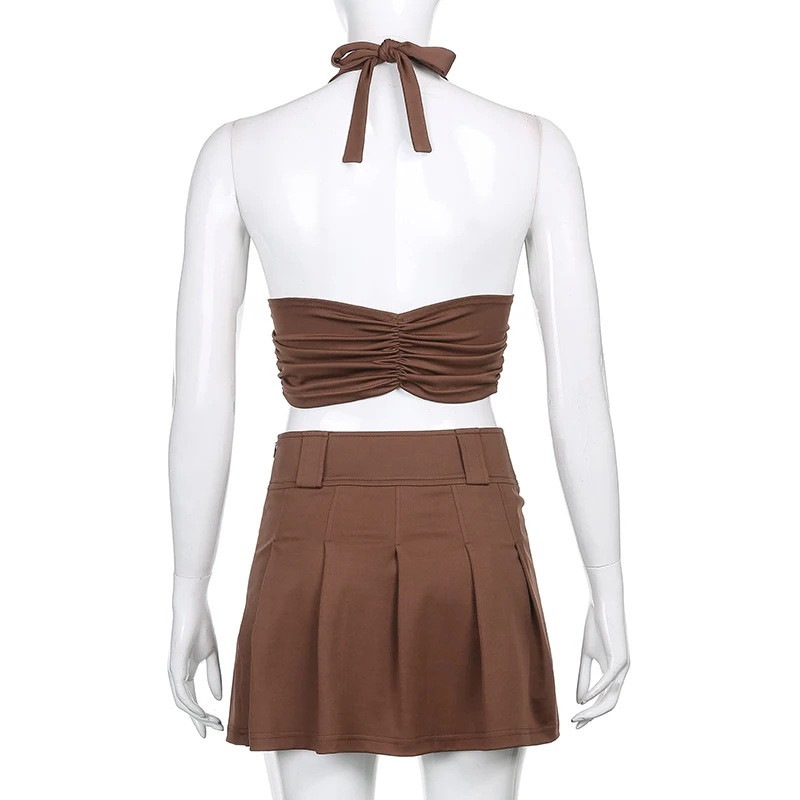 Brown Cami Tie Up-cloth