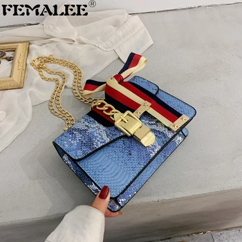 

Serpentine Famous Brand Pu Leather Crossbody Bags For Women Luxury Designer Messenger Shoulder Bag Metal Lock Lady Tote Handbags