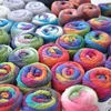 100% Wool Yarn Rainbow Color for Hand Knitting Crochet Plush Thickness Lanas Thread DIY Soft Scarf Shawl Sweater Free Shipping 4