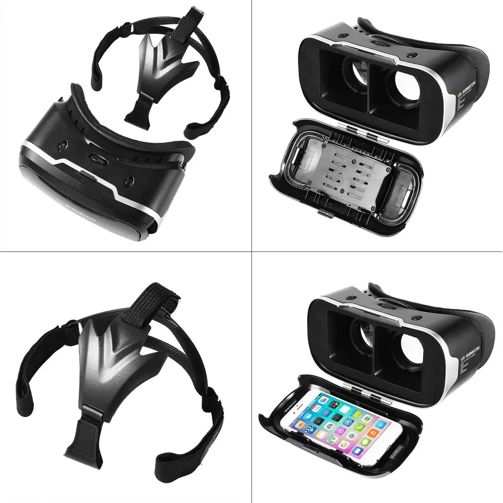 ABS эргономичные очки VR 1080P гарнитура Virtual Storm Magic для Shinecon совместимы со смартфоном 4,7-6,0 дюймов