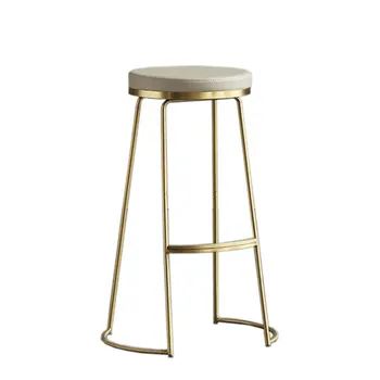 

Nordic Ins Wind Bar Stools Bar Chair Creative Coffee Chair Gold High Stool Simple Dining Chair Wrought Iron Bar Table