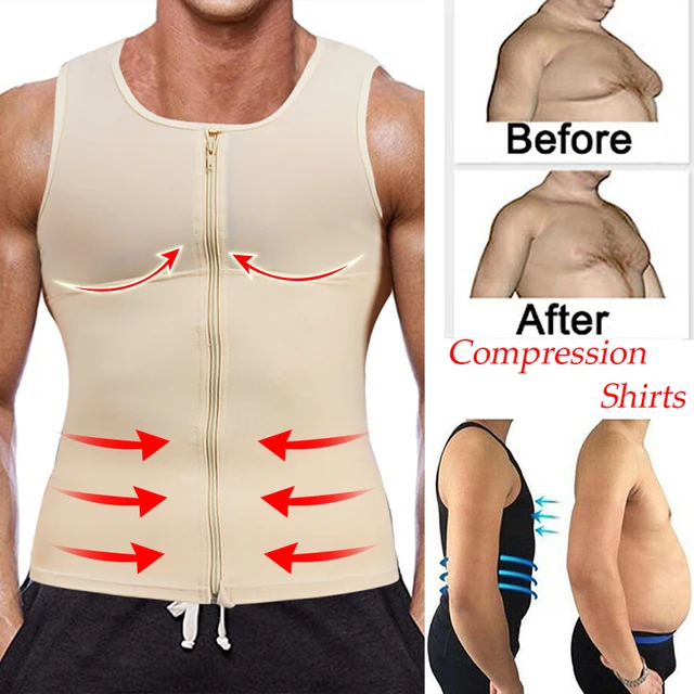 Men Slimming Elastic Body Shapewear Vest Tight Skinny Shirt Fitness Waist  Compression Control Abdomen Breathable Top Sport Vest - AliExpress