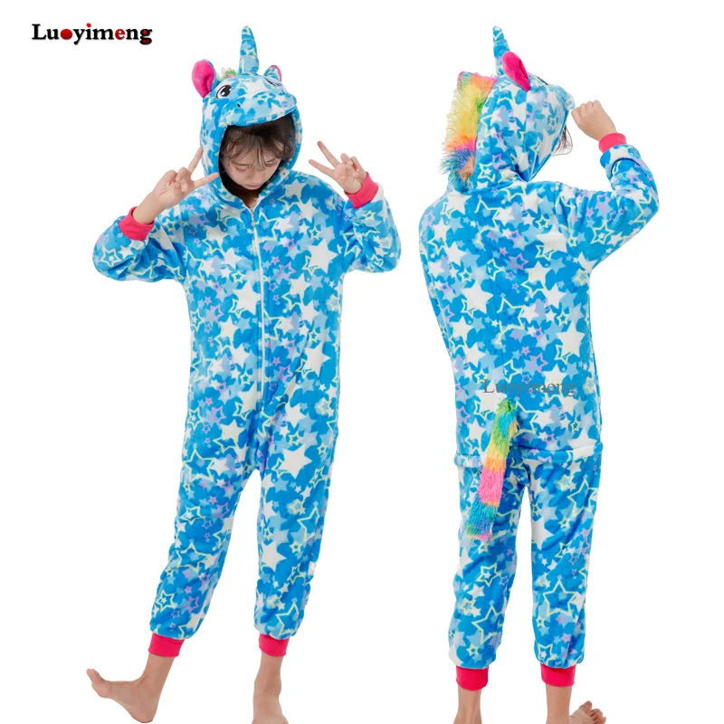 Children Kigurumi Pajamas For Girls Unicorn Sleepwear Animal Cartoon Onesie Kids Pyjamas Winter Warm Jumpsuit Baby Boys Costumes Children Kigurumi Pajamas For Girls Unicorn Sleepwear Animal Cartoon Onesie Kids Pyjamas Winter Warm Jumpsuit Baby Boys Costumes