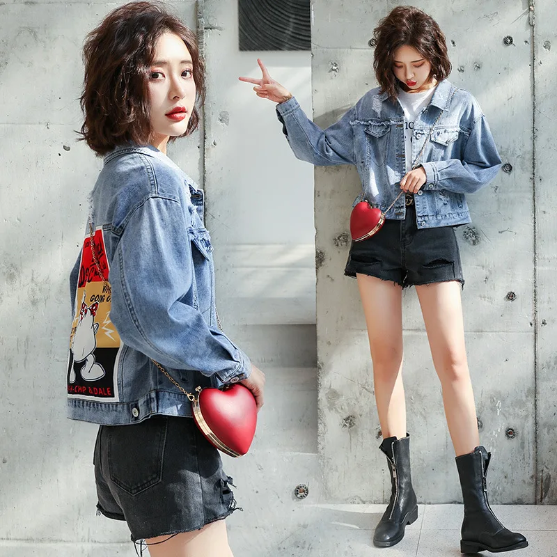 

2019 Spring Csyl927 Women's Fashion Cowboy Short Jacket Entity