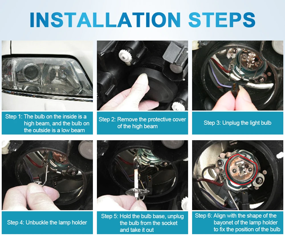 Ruiandsion P43T H4 Ampoule Halogène 6V Phare 45/40W 6 Volt Jaune - Foto 6