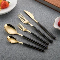 Gold and Black Cutlery set - Service for 4 11