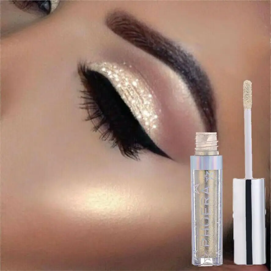 

New Eyeshadow 12 Color Long lasting Sparkly Pigmented Metallic Glitter Glow Liquid Eye Shadow Shimmer Eyeshadow Easy To Wear