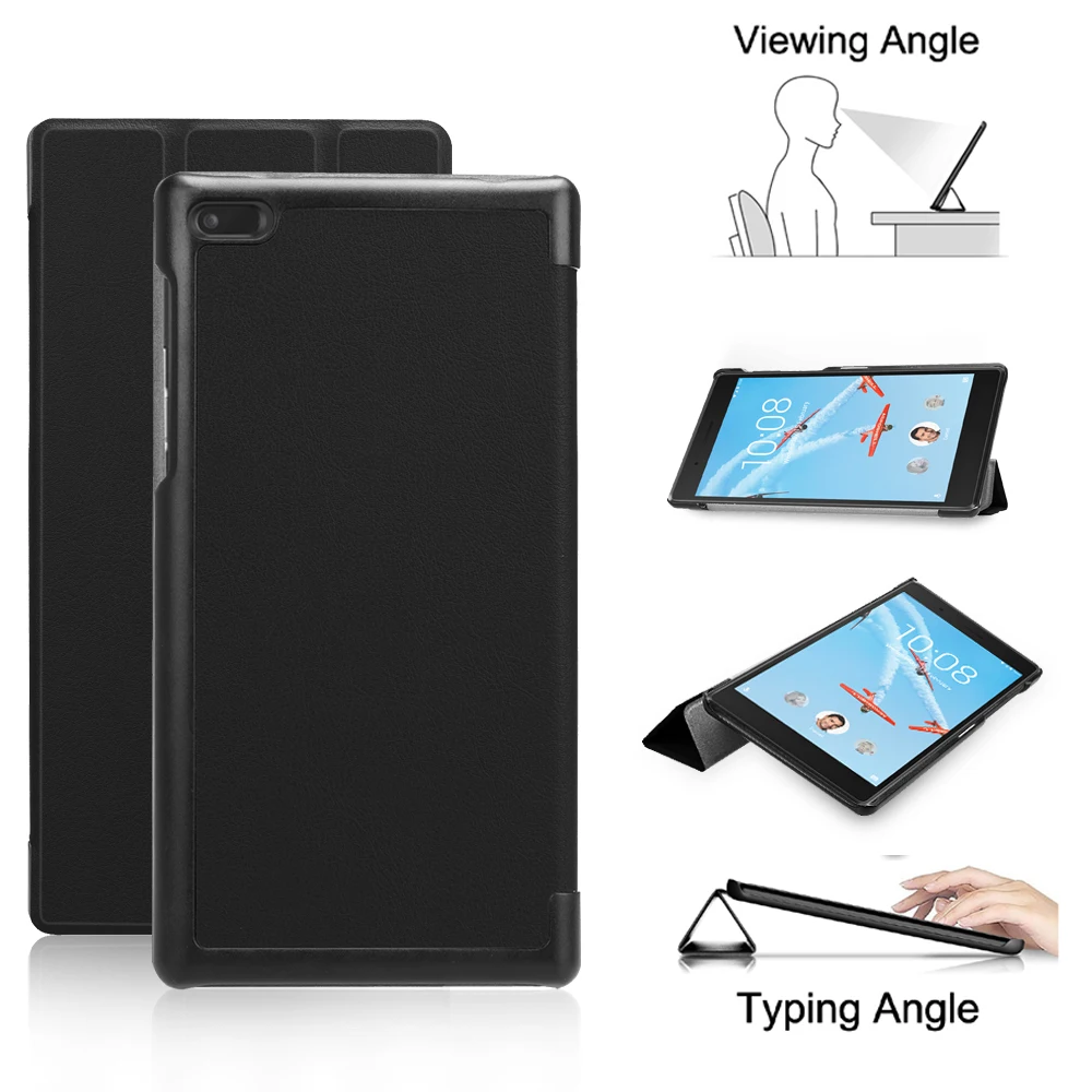 Чехол из искусственной кожи для Lenovo Tab4 Tab 4 7 Inch TB 7504 7504F ТБ 7504X(2017) Smart Cover|Чехлы