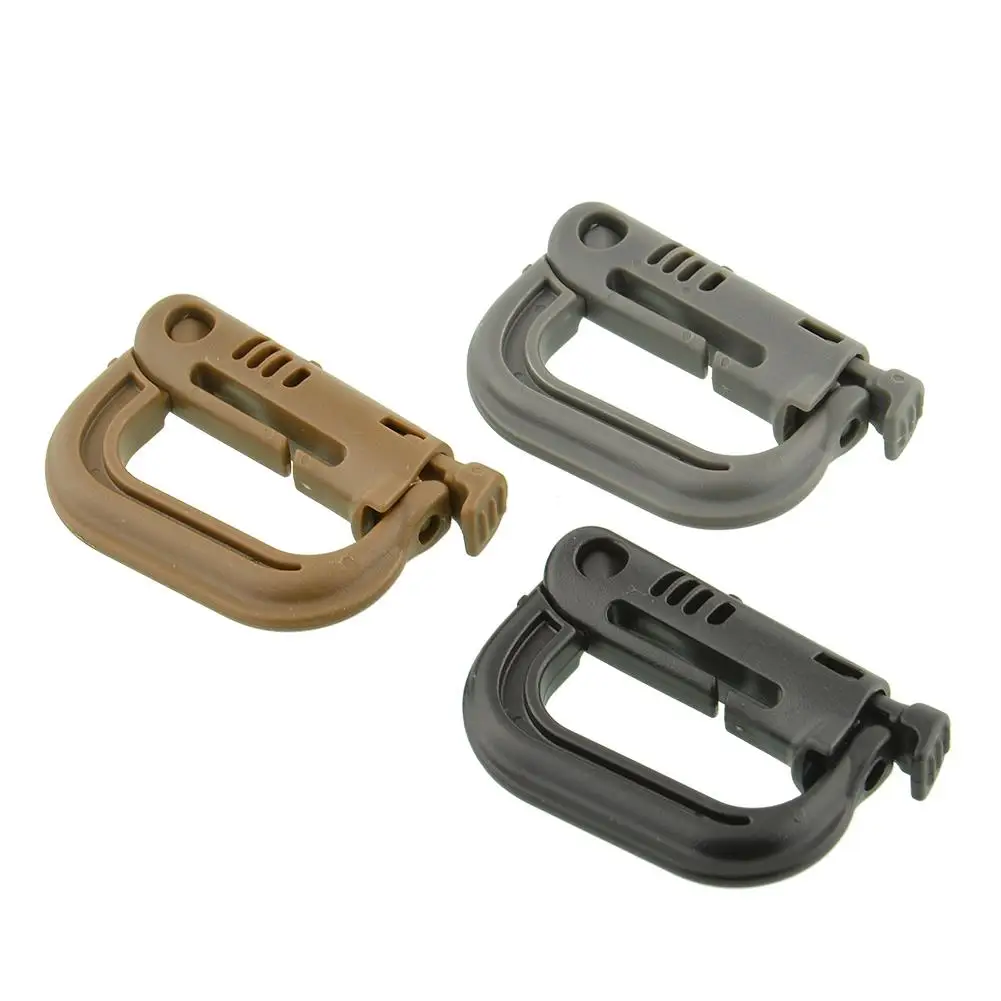 

Easy Use Outdoor Tool D Locking Ring Mount Carabiner D Buckle Climbing Accessories Molle D-Ring Shackle High Strength