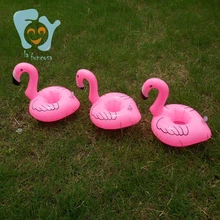 15 шт. в партии 7 дюймов 18 см надувные фламинго для напитков держатель надувной может держатель поплавок бассейн вода забавная игрушка Boia De Piscinas