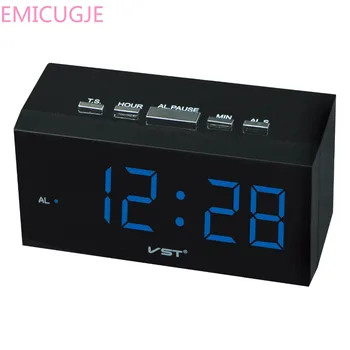 

Electric Led Alarm Clock Luminous Big Number Display ClockLED Digital Alarm Clock with EU Plug Modern Decor Desktop