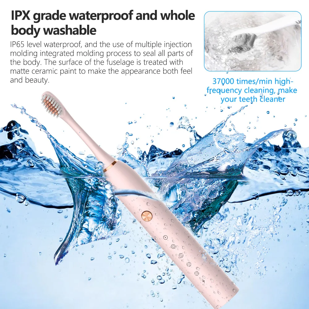 Powerful Ultrasonic Sonic Electric Toothbrush USB Rechargeable Tooth Brush Adult Electronic Washable Whitening relax Teeth Brush Powerful Ultrasonic Sonic Electric Toothbrush USB Rechargeable Tooth Brush Adult Electronic Washable Whitening relax Teeth Brush