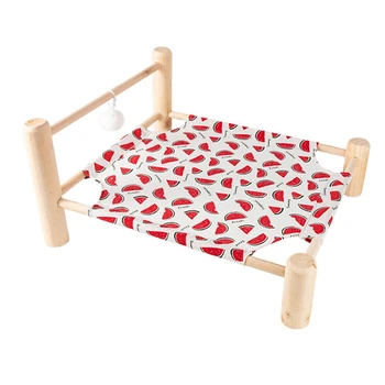 

Pet Wooden Cat Hammock Removable and Washable Wooden Frame Splicing Cat Litter Breathable Moisture-Proof Cat Litter