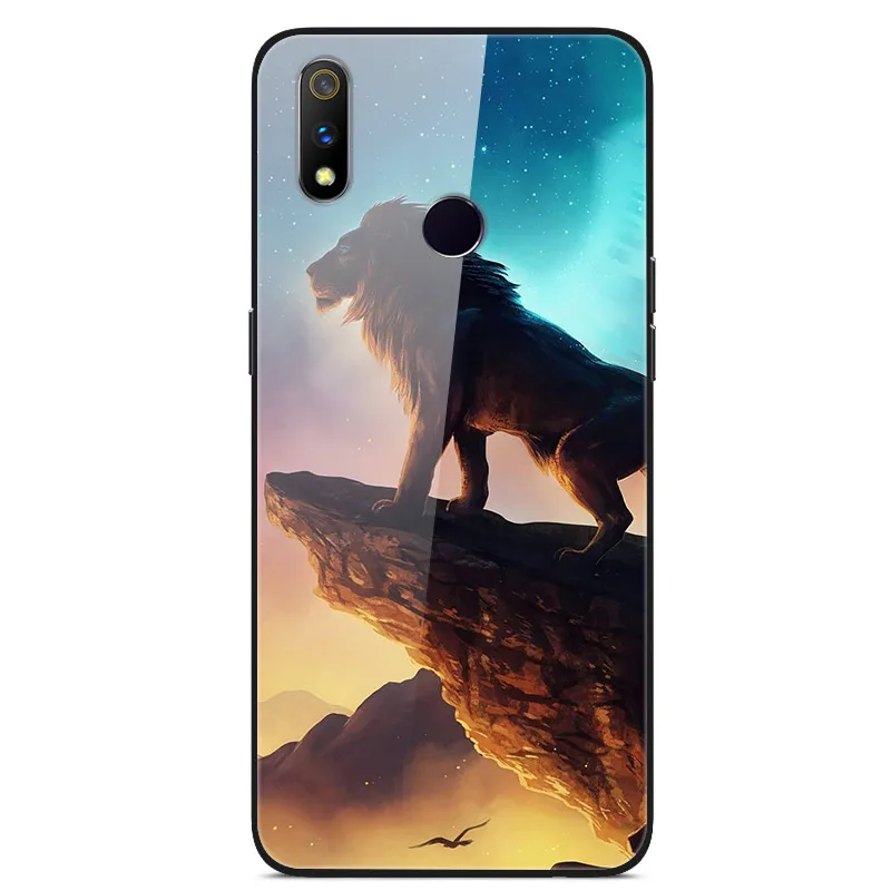 Для OPPO Realme 3 Чехол Realme3 закаленное стекло планета Космос крышка стекло задняя крышка чехол для OPPO Realme 3 Coque оболочка для Realme 3 6,22 - Цвет: 06