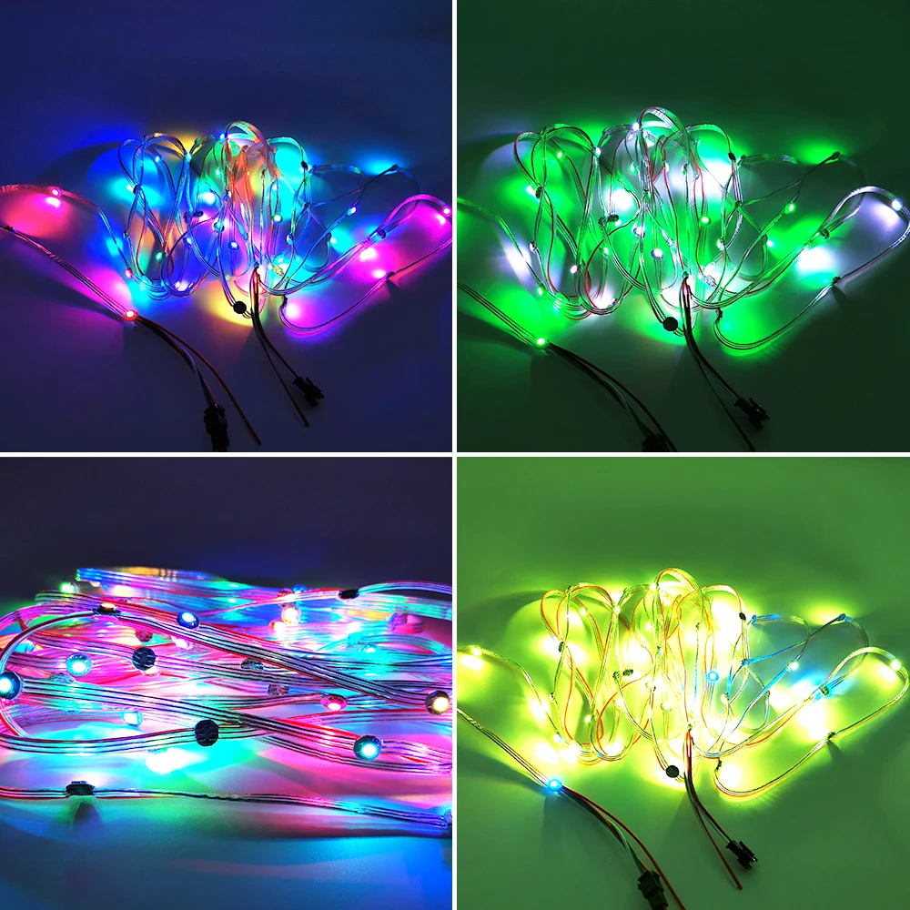 50 100 светодиодный s/string WS2812B предварительно припаянные пиксели RGB светодиодный модуль Плата радиатора узлы с Bluetooth музыкальным контроллером адаптер питания
