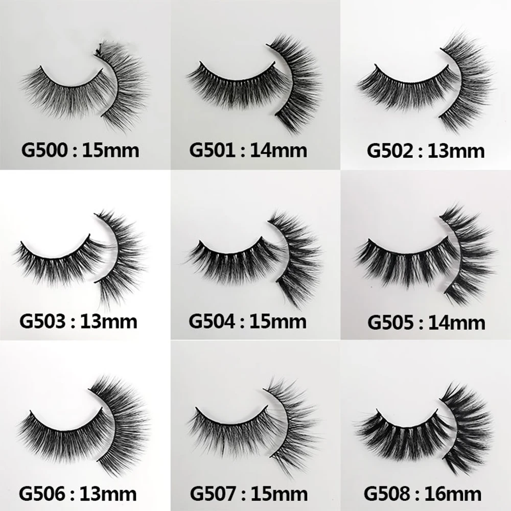 Мода 5 пар 3D Искусственные норковые накладные ресницы Wispies Fluffies Длинные Накладные ресницы из Натурального Волоса ручной работы крест-накрест Накладные ресницы