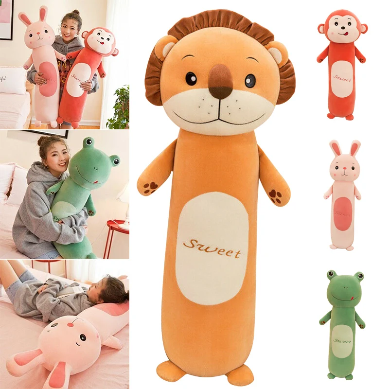 Цилиндрическая игрушка с животными из мультфильмов для подушки кролик обезьяна ленивый плюшевая игрушка детская кукла YH-17