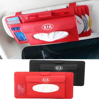 

Multifunction Car Tissue Box Cover Card Storage Bag for KIA K2 K3 K5 RIO Seltos Sorento Optima Oprius Forte Soul SKY Accessories