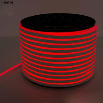 

50m Led Neon Strip Ac220 -240v 12v 120led/m Smd2835 Soft Flexible Neon Outdoor Decorative Led Strip Light Waterproof Rgb