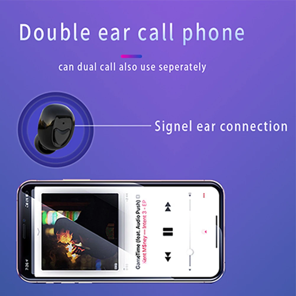 Беспроводные наушники Mini TWS 20 Bluetooth 5,0 в уши с микрофоном, портативные Hi-Fi наушники с глубоким басом, беспроводные наушники, зарядная коробка