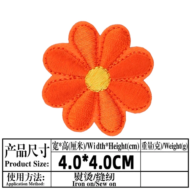 Flower Embroidered Patches for Clothing Thermoadhesive Badges Patch Thermal Stickers for Fabric Clothes Appliques Decoration 2315