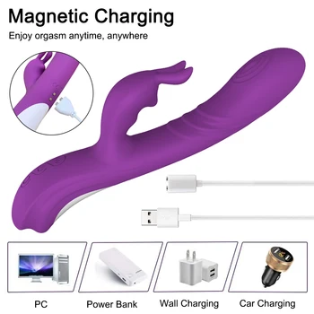 2022 Wiggling Rabbit Vibrator Mimic Finger For Women Clitoris Powerful G-Spot Stimulator Quiet Sex Toys Female For Adults 4