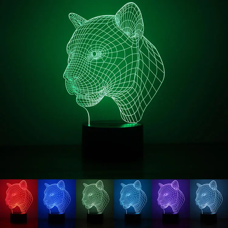 

Manufacturers Currently Available Wholesale 1.5W Leopard Small Night Lamp USB Power Supply Button-type 3D Creative Rainbow Color
