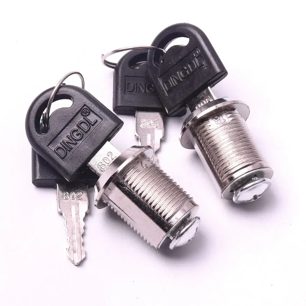 New 2pcs A Lot 20mm Drawer Cam Lock Cylinder Door Mailbox Cupboard Locker Locks With 4