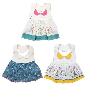 

Baby Girl Bibs Skirt Pattern Bibs with Adjustable Snap Infant Cloth Saliva Towel