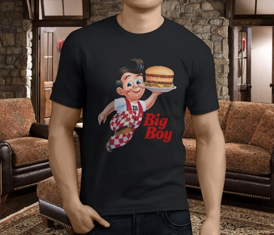 Новинка Bobs Big Boy Burger ресторан ретро Винтаж Мужская черная футболка Размер S-3XL |