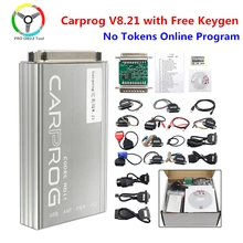 Carprog v8.21 com keygen versão em linha carro prog v10.93 ecu chip tunning ferramenta de reparo com todos os 21 adaptadores ferramenta de diagnóstico