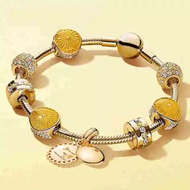 

Keris Store 100% 925 Sterling Silver Brand New 1:1 Dazzling Warm Sunny Bracelet A Set Free Shipping