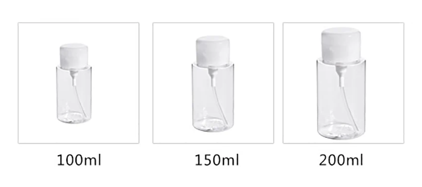 100/150/200ml Shampoo Lotion Storage Bottle Transparent Toner Container Pressed Jar Travel Business Trip Makeup Sub-bottling