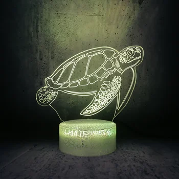 

Turtle 3D LED lamp colorful evolution night lights Marine theme party exhibition moon lighting lava gifts room desk cool decor