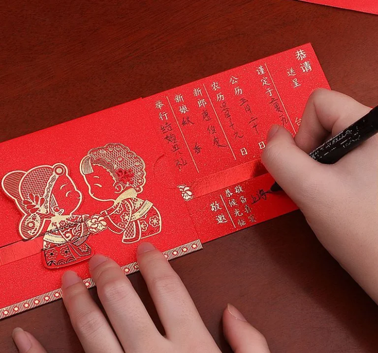 30 шт. креативные китайские красные открытки с лазерной обработкой, вечерние Пригласительные открытки, свадебные приглашения, вечерние открытки