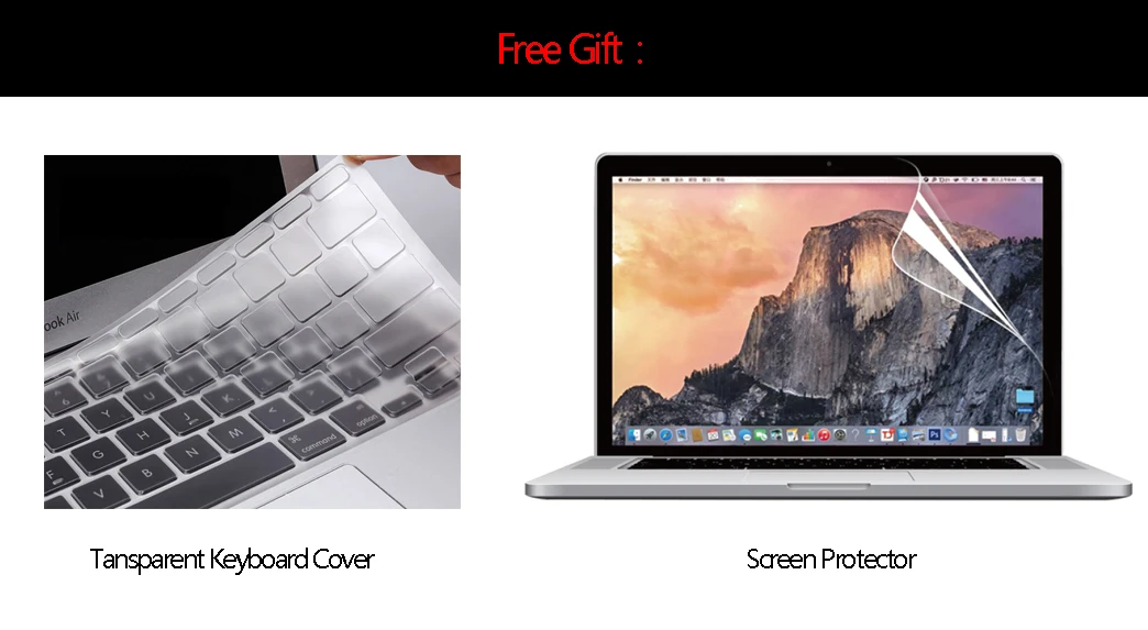 Чехол для ноутбука MacBook Air 13 Pro 15 Pro 13 Touch Bar A1706 A1708 A1989 A2159 для macbook Touch ID Air 13 A1932+ крышка клавиатуры