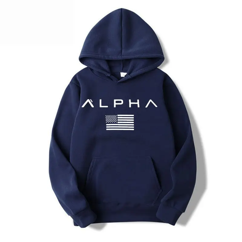 Осень новое поступление высокая Alpha Industries спортивная одежда с принтами Мужская толстовка хип-хоп мужской пуловер с капюшоном одежда с капюшоном - Цвет: 21
