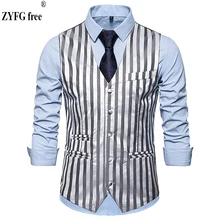 Autumu Tops men Fashion striped suit vest Single-breasted design striped pattern Vest plus size smart casual style vests for men Autumu Tops men Fashion striped suit vest Single-breasted design striped pattern Vest plus size smart casual style vests for men