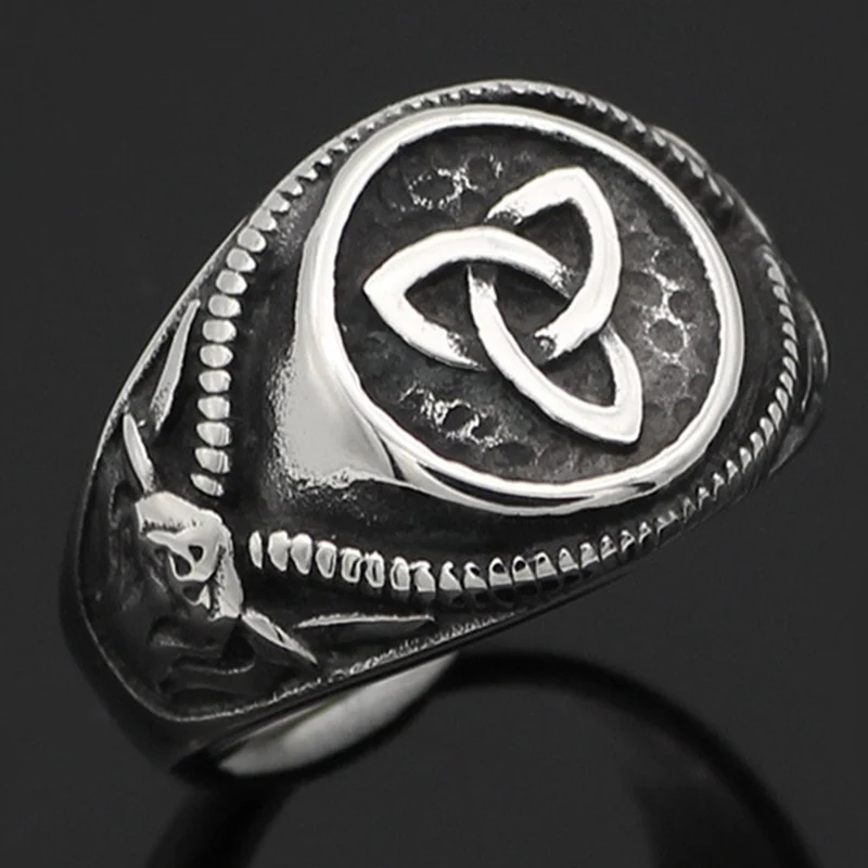 Fashion Mens Celtics Knot Satan Devil Goat Biker Rings Amulet Jewelry New