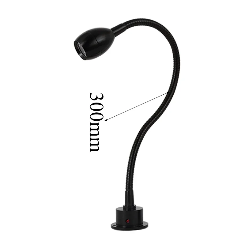 Modern LED Hose Wall lamp flexible 1W 3W bathroom mirror light Bedside Reading study sconces led luminaire lamps AC110V 220V wall light with switch Wall Lamps