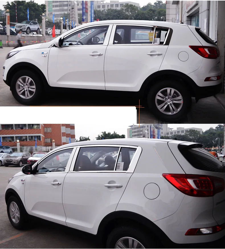 Нержавеющая сталь окна автомобиля планки для kia Sportage 2010 2011 2012 2013