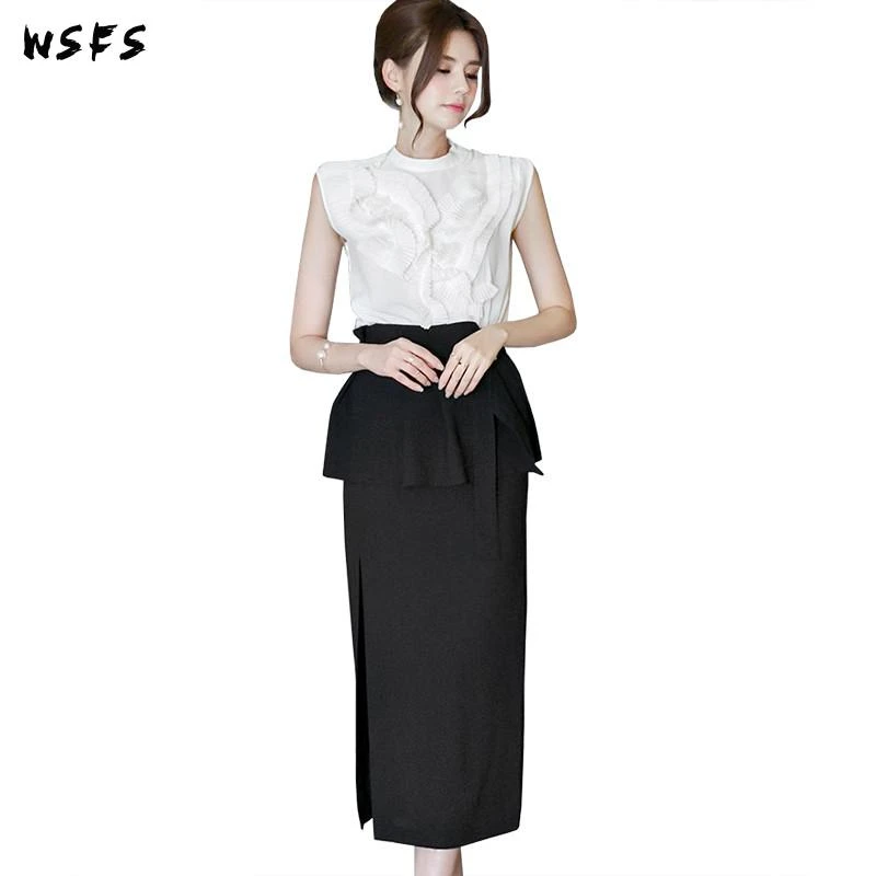 2 piece wrap skirt set