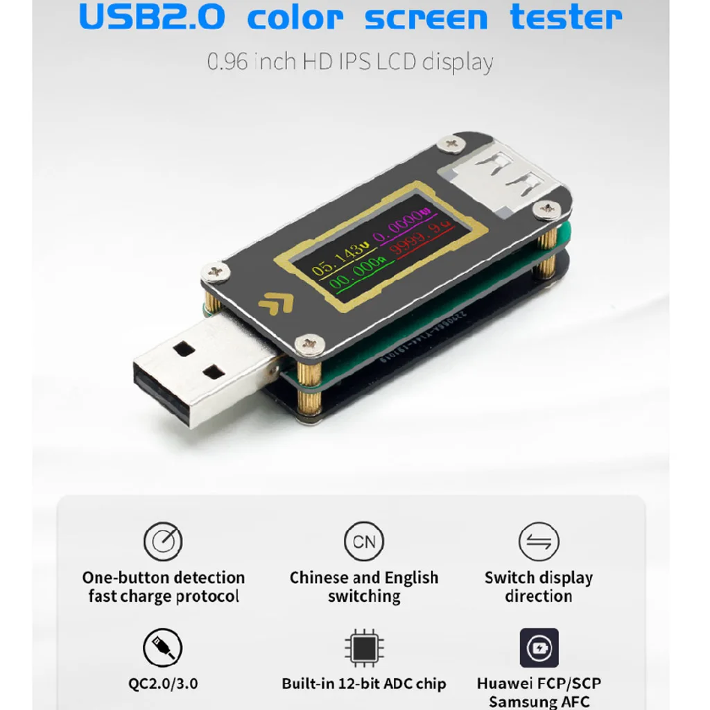 FNB28 USB Тестер измеритель напряжения тока QC2.0/QC3.0/FCP/SCP/AFC Быстрая зарядка