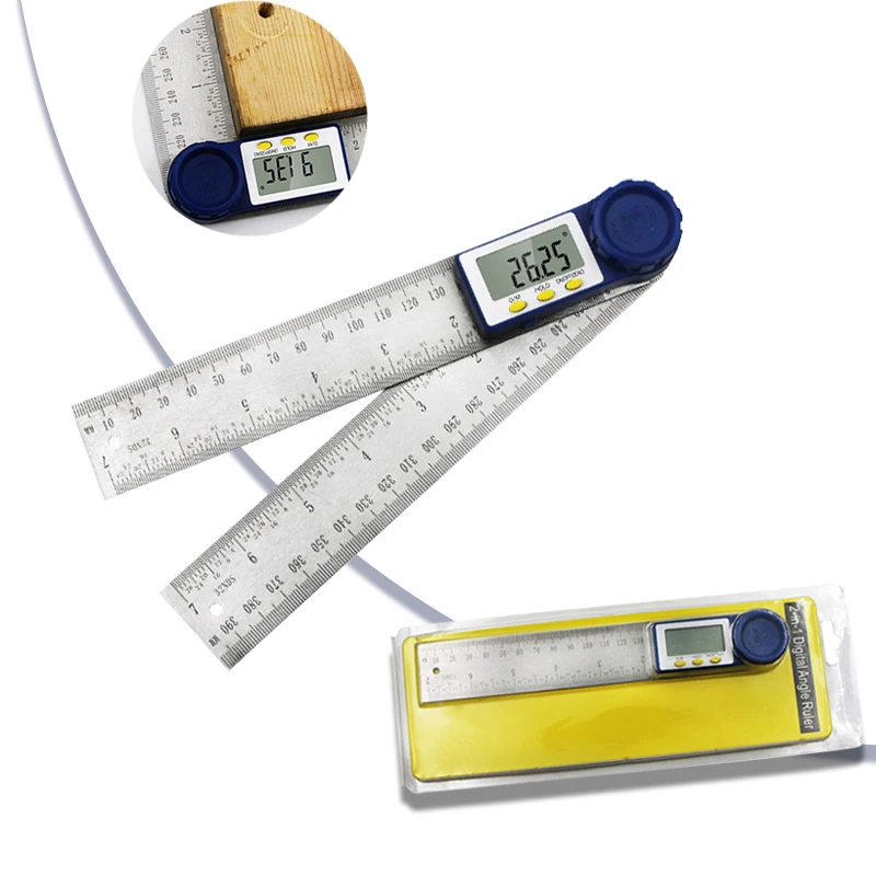 

200mm Stainless Steel Angle Ruler LCD Display 360°Electron Goniometer Protractor Angle finder Woodworking Wood Measuring Tool