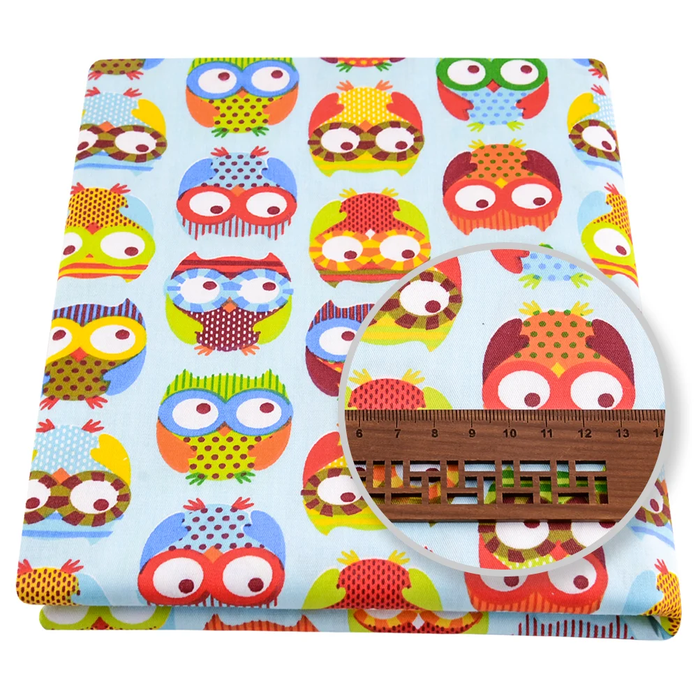 Teramila 100% Cotton Fabric Cartoon Animal Design 25x45cm/Pcs Telas Por  Metro DIY Patchwork Baby Kid's Cloth Craft Tissus Quilts - AliExpress