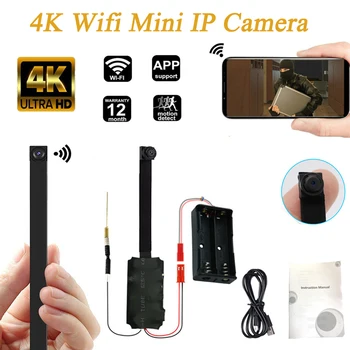 

Full HD 4K DIY Portable WiFi IP Mini Camera P2P Wireless Mini Camcorder Video Audio Recorder Support Remote View TF Card Battery