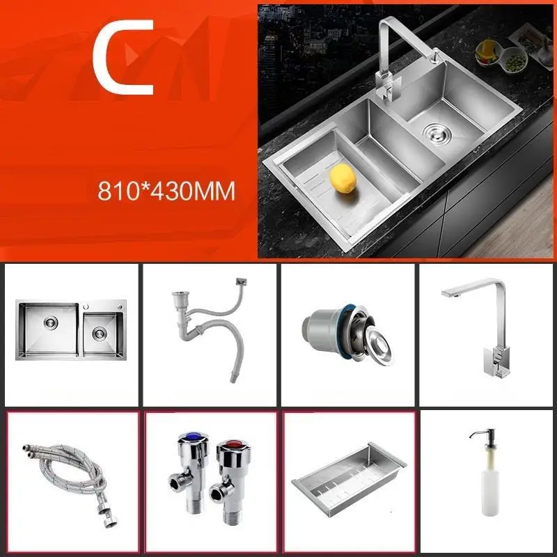 Acero Inoxidable Gootsteen Waschbecken Umywalka Inox кухонный Lavabo Fregadero De Cocina Cuba Pia Cozinha мойка для овощей